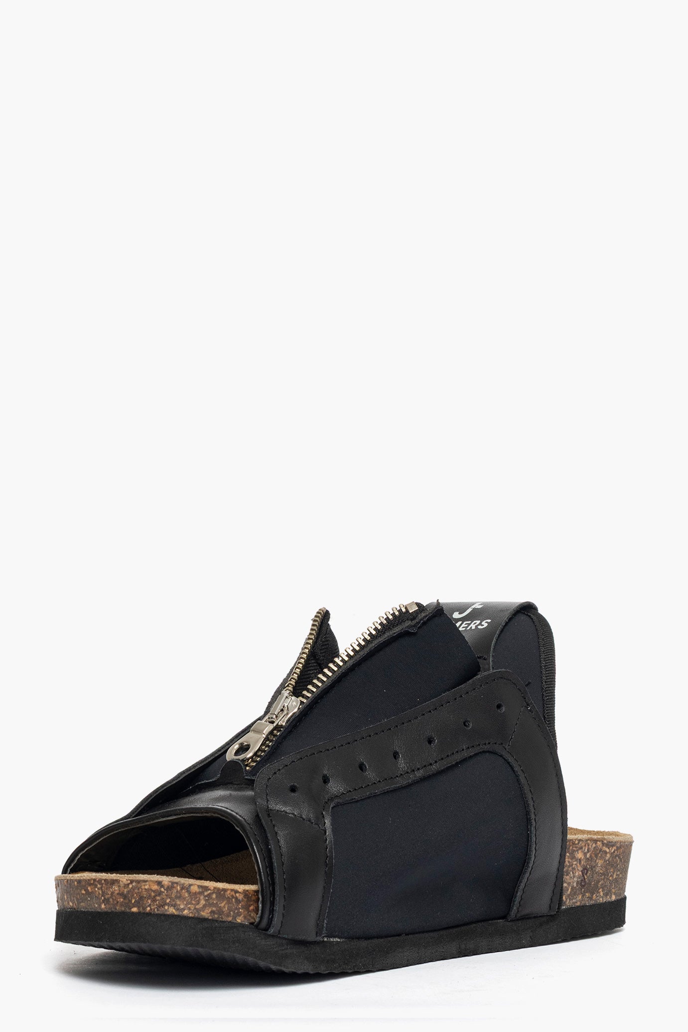 Ciabatta scuba nero e pelle nero Jammers London 100Total