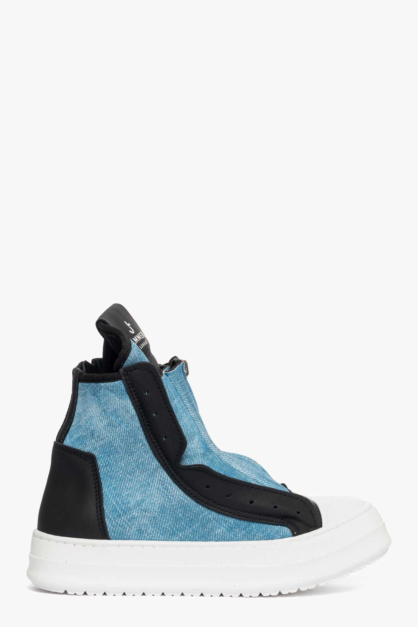 Sneakers Tore Total scuba stampa denim chiaro doppia zip