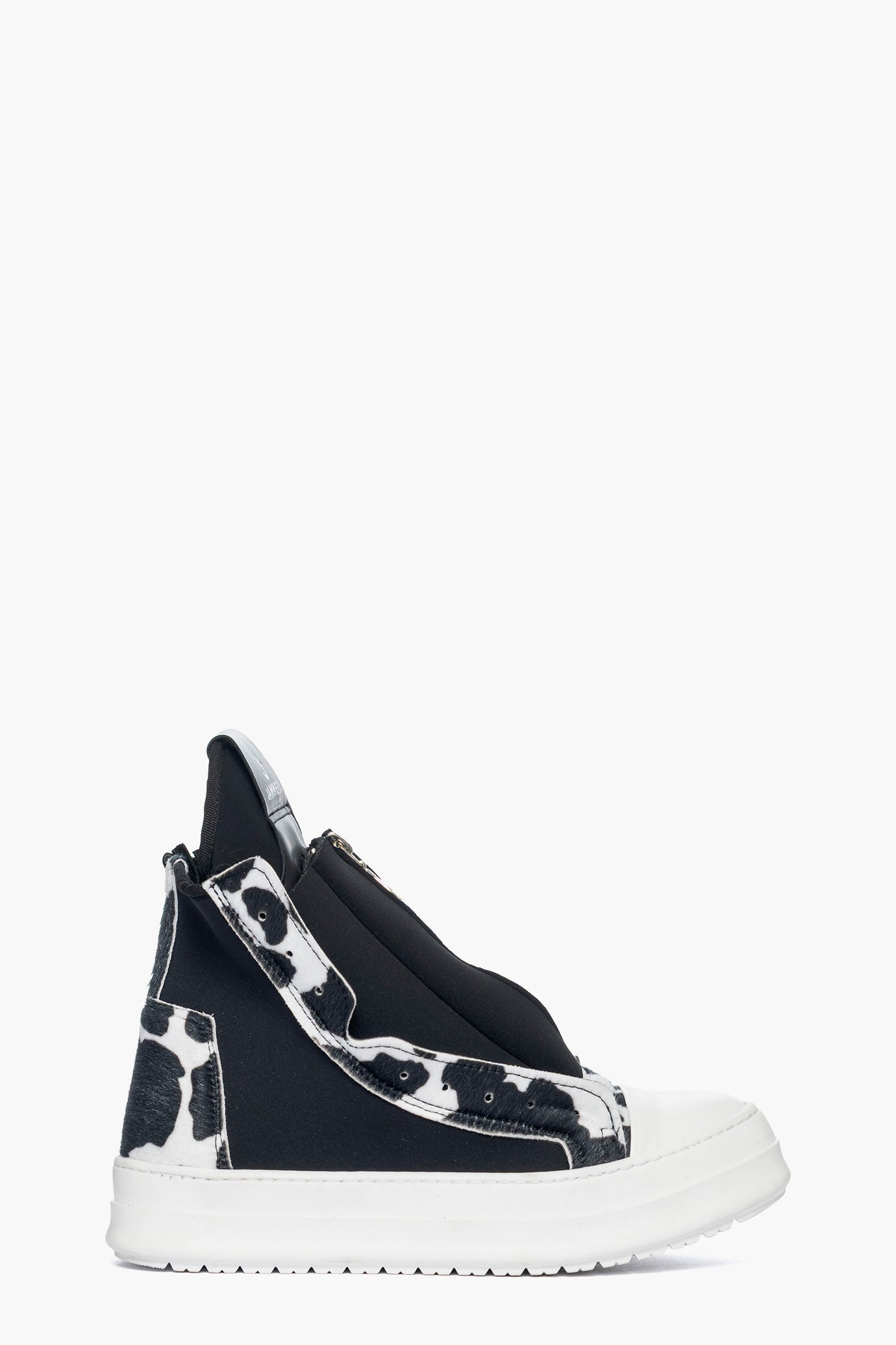 Sneakers scuba nero e riporto cavallino bianco nero Tore Total G.