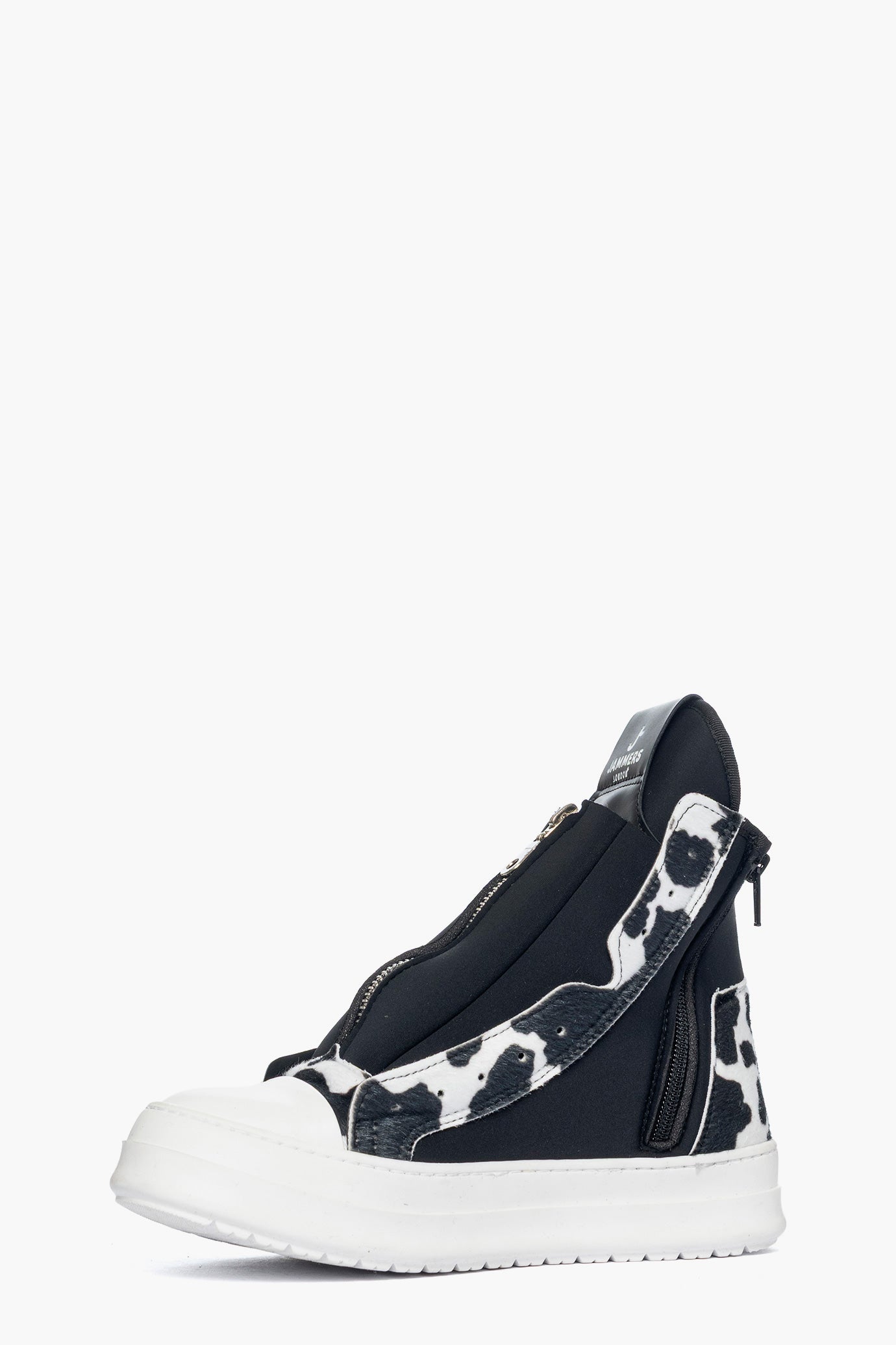 Sneakers scuba nero e riporto cavallino bianco nero Tore Total G.