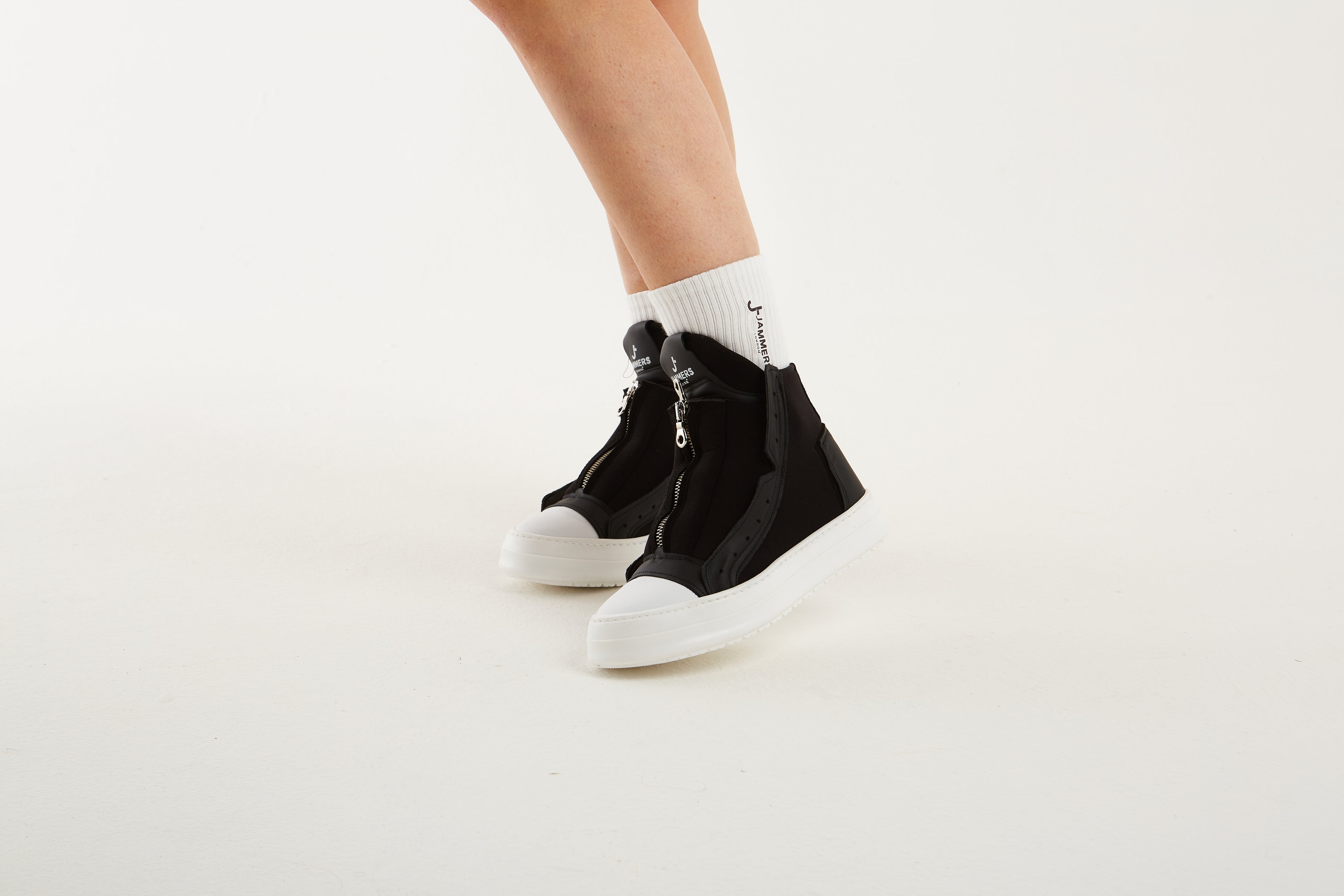 Sneakers scuba nero zip Tore Total