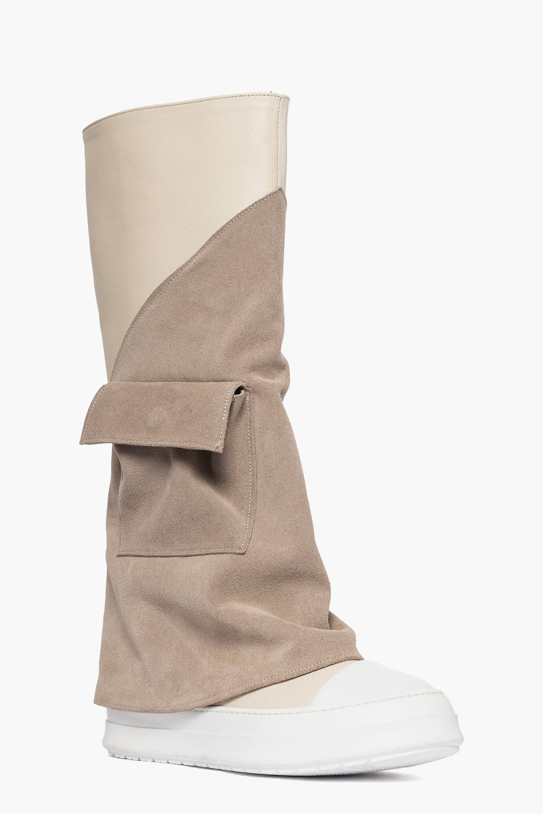 Sneakers alta stivale taupè e beige Tore Mav