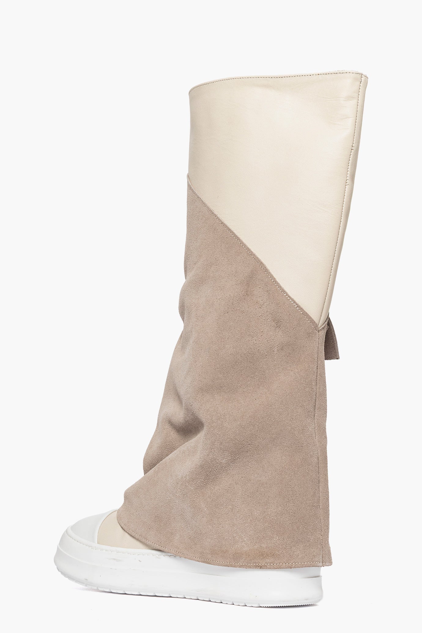 Sneakers alta stivale taupè e beige Tore Mav