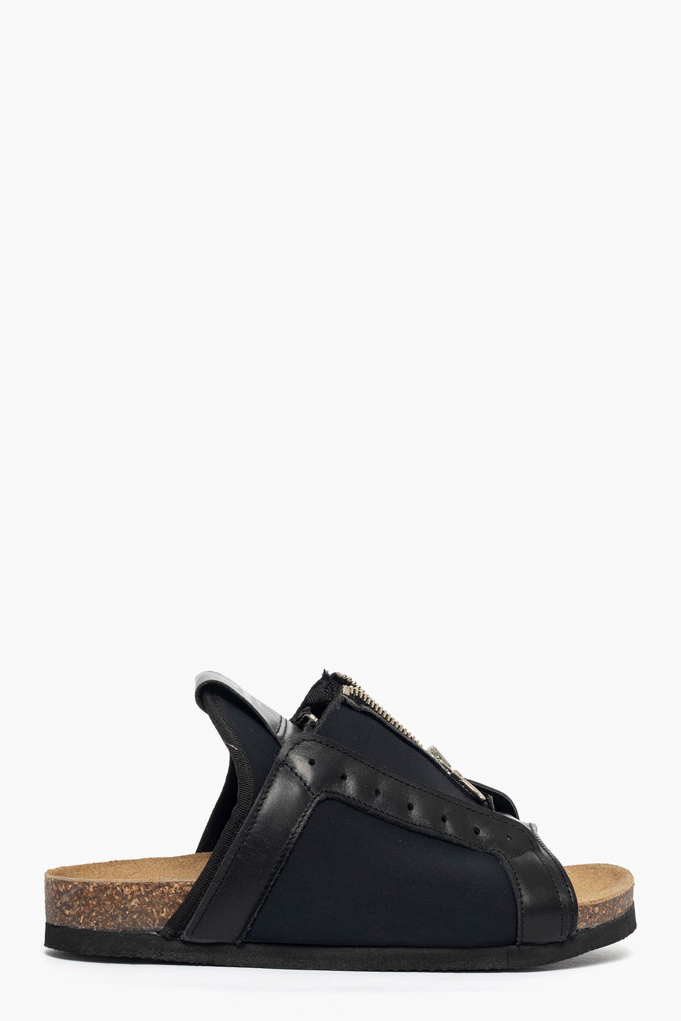 Ciabatta scuba nero e pelle nero Jammers London 100Total