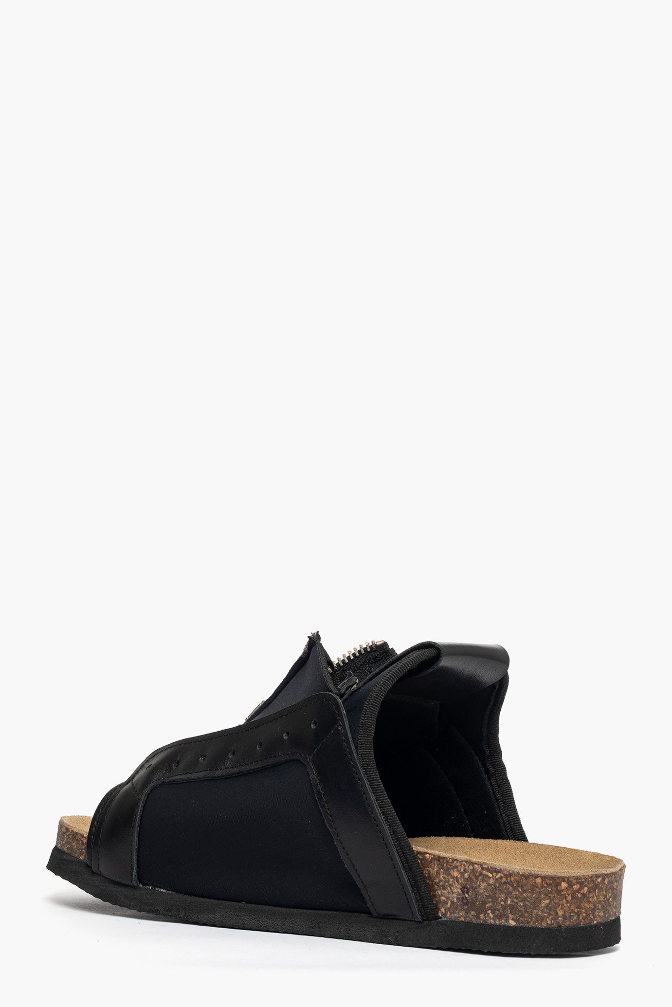 Ciabatta scuba nero e pelle nero Jammers London 100Total