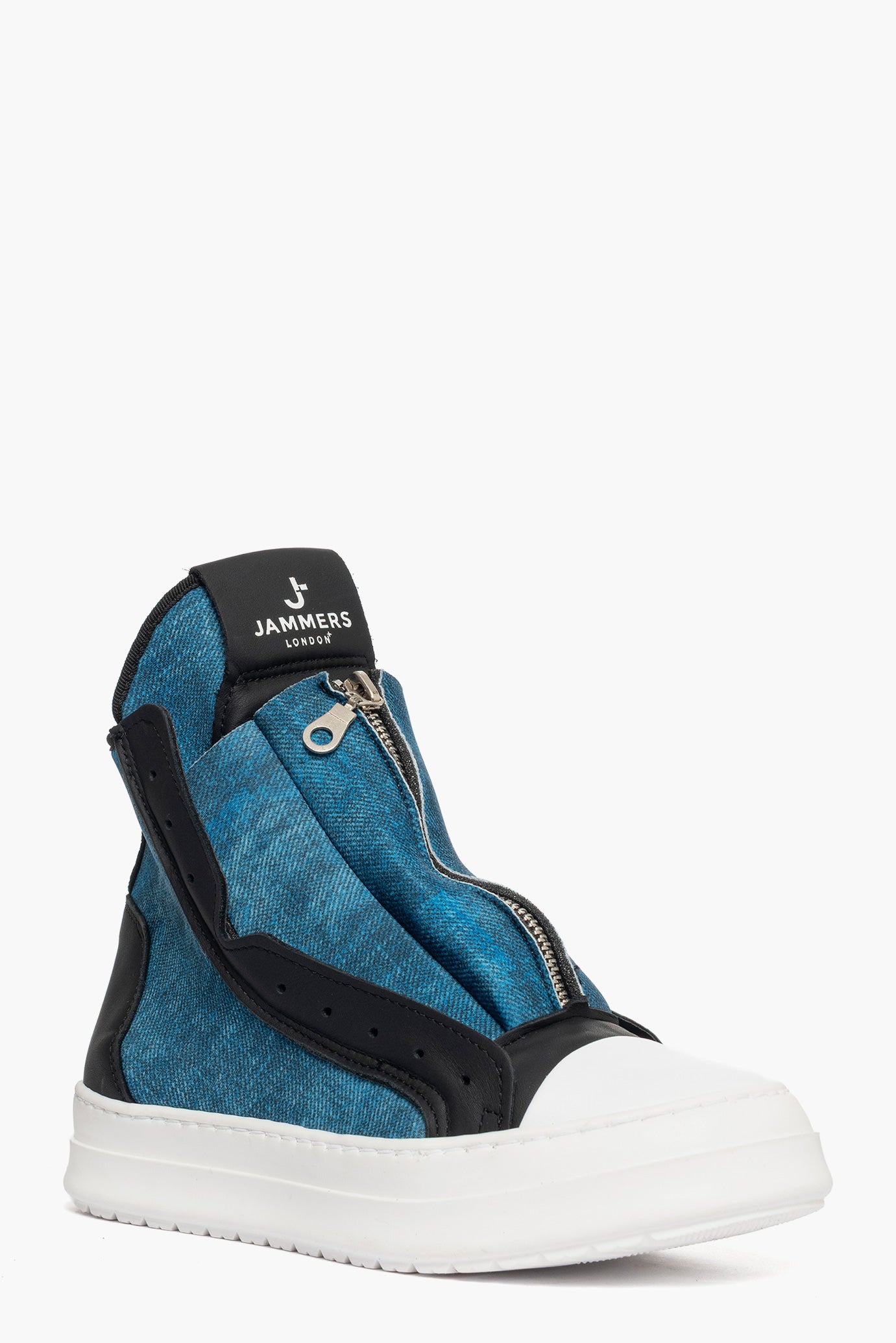 Sneakers Tore Total scuba stampa denim scuro doppia zip