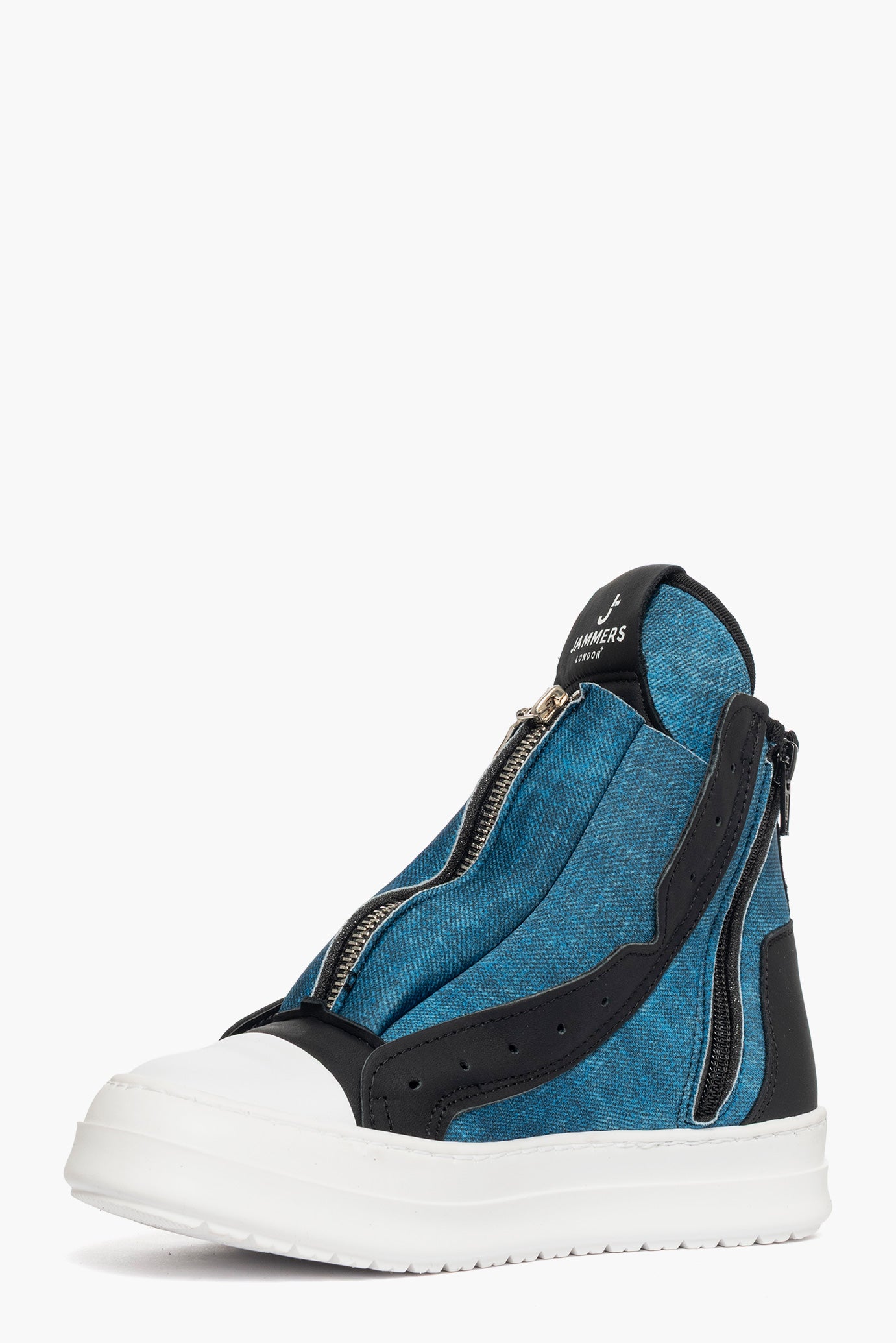 Sneakers Tore Total scuba stampa denim scuro doppia zip