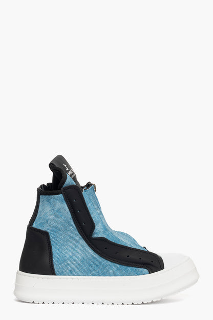 Sneakers Tore Total scuba stampa denim chiaro doppia zip