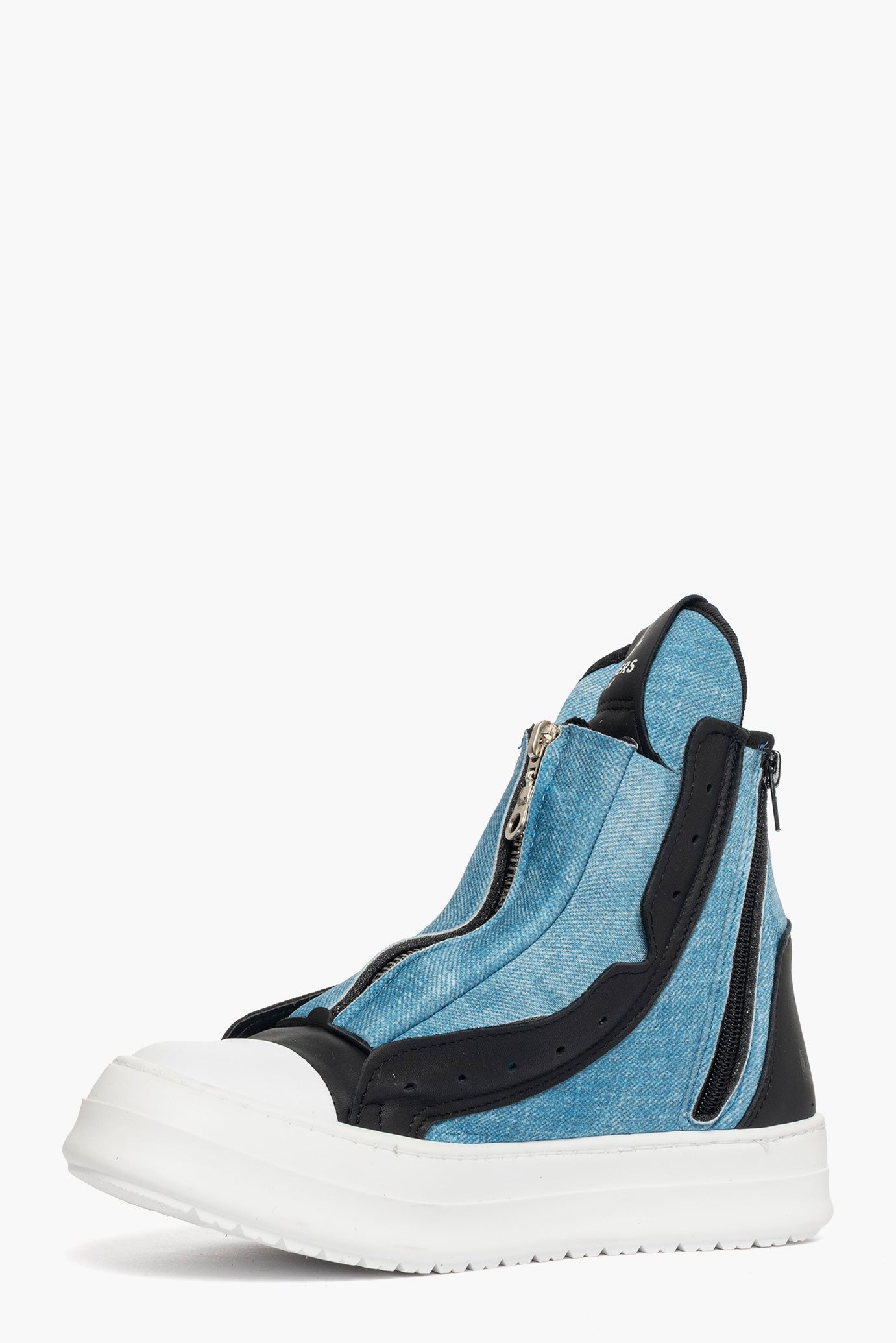 Sneakers Tore Total scuba stampa denim chiaro doppia zip