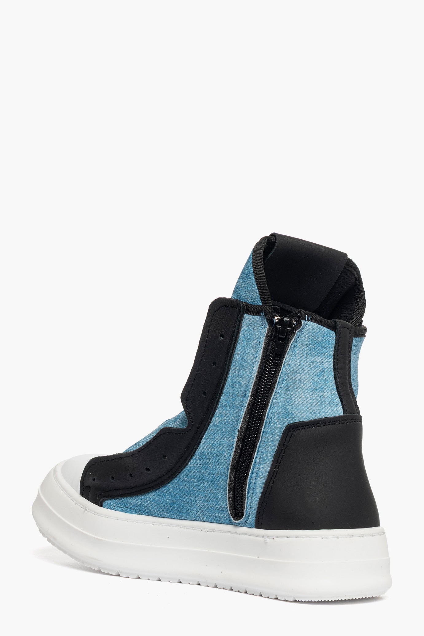 Sneakers Tore Total scuba stampa denim chiaro doppia zip