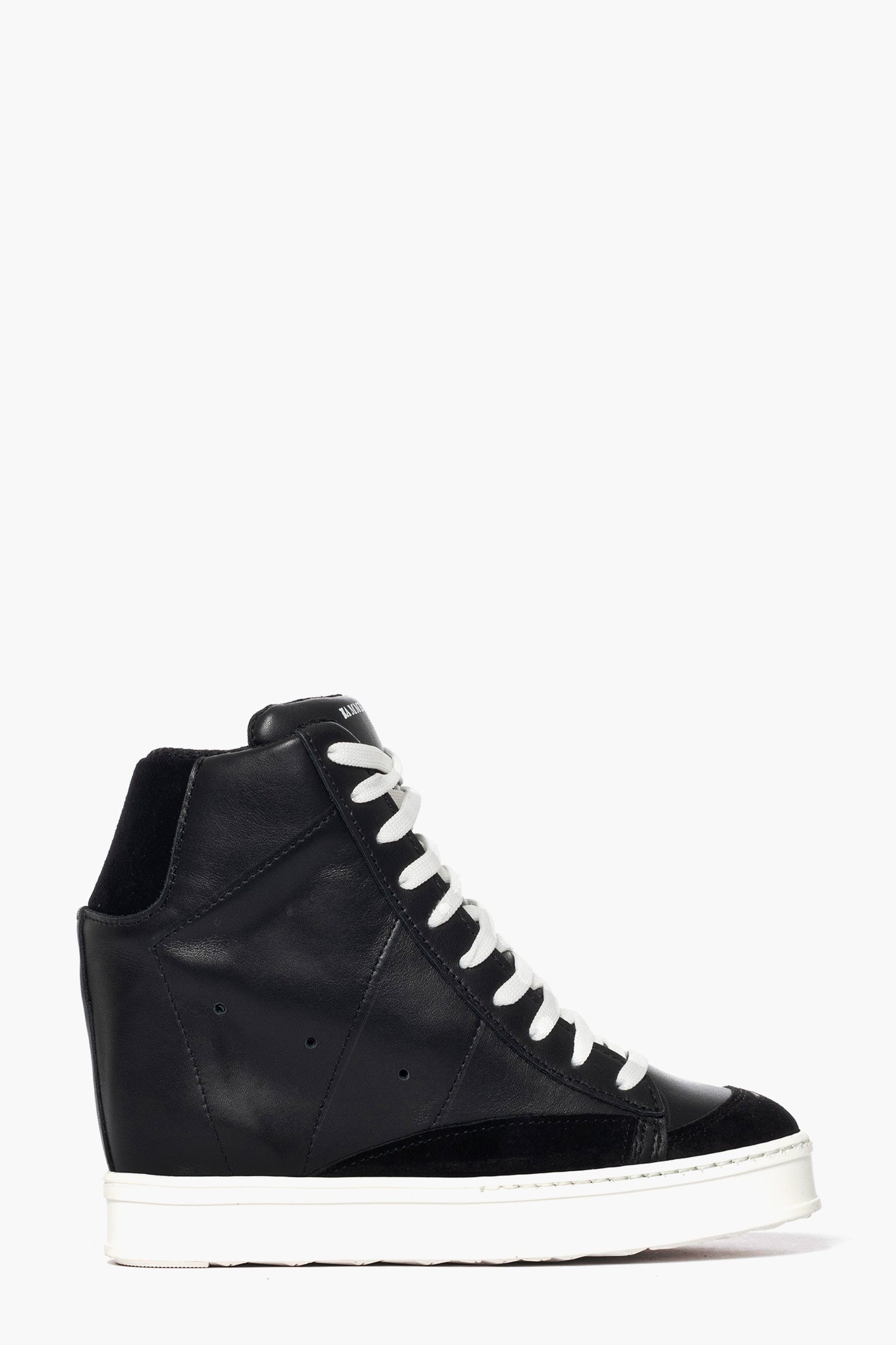 Sneakers con rialzo pelle nero e camoscio nero Uppside 2