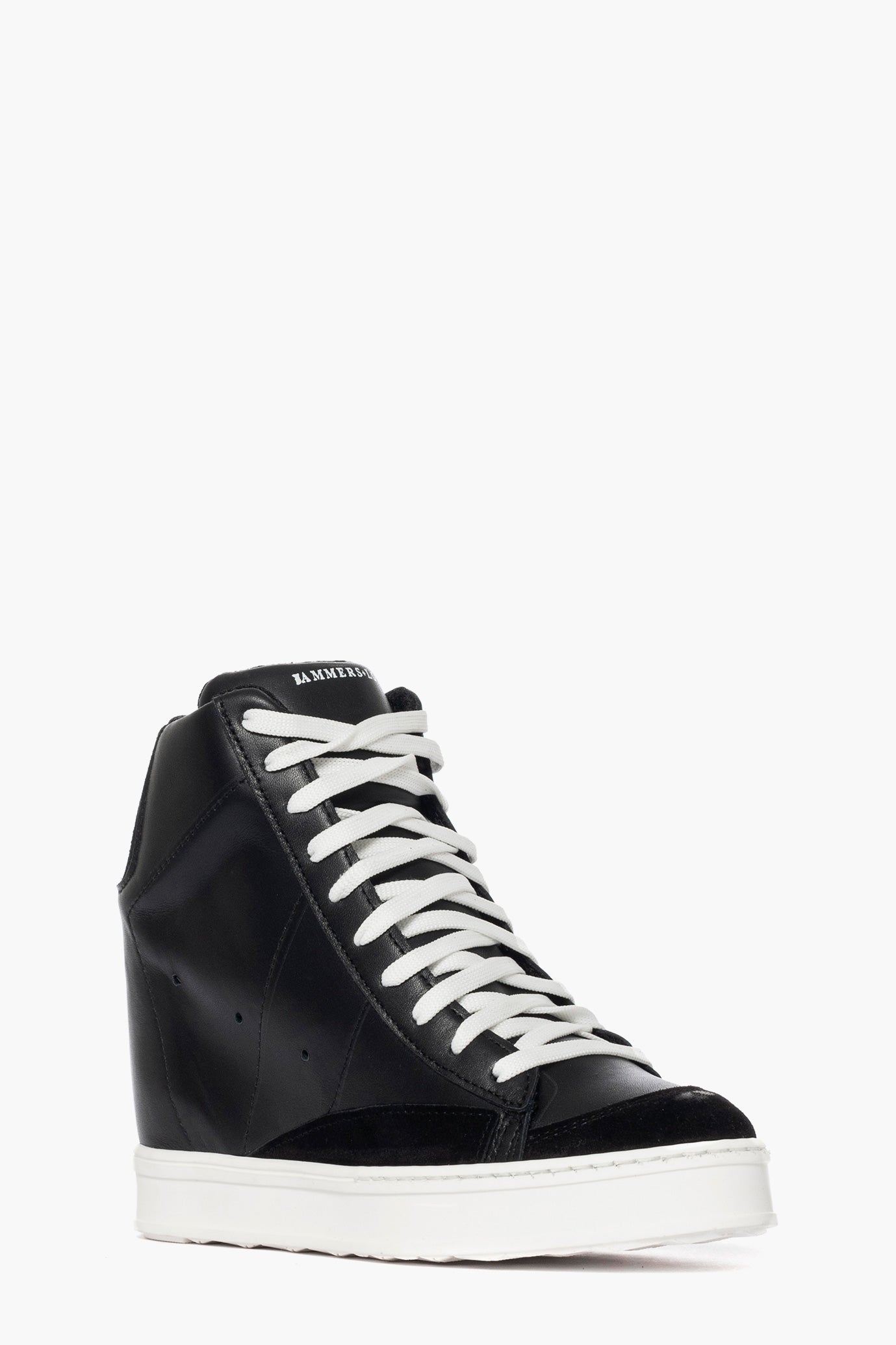 Sneakers con rialzo pelle nero e camoscio nero Uppside 2