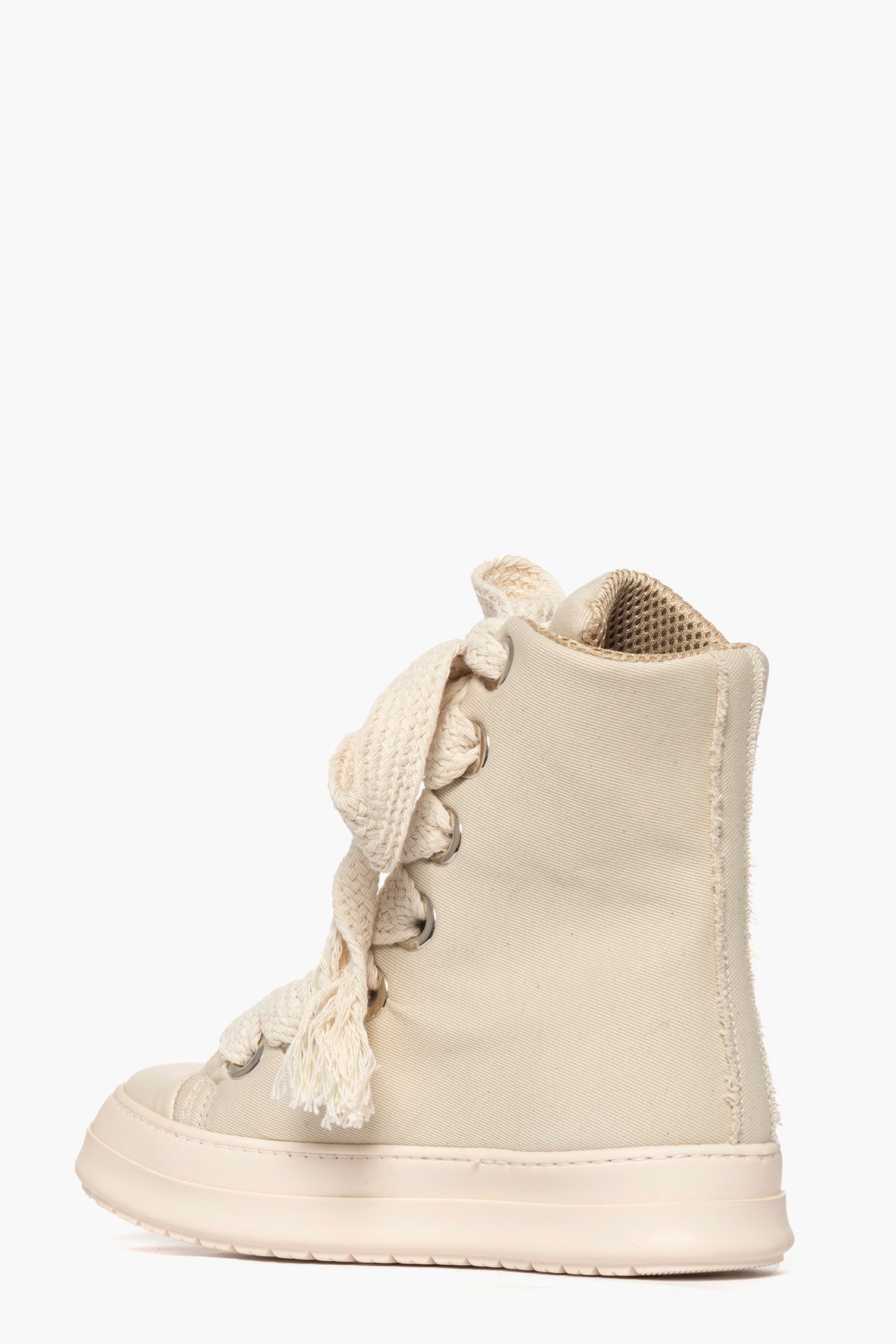 Sneakers Tore Over denim beige laccio doppio