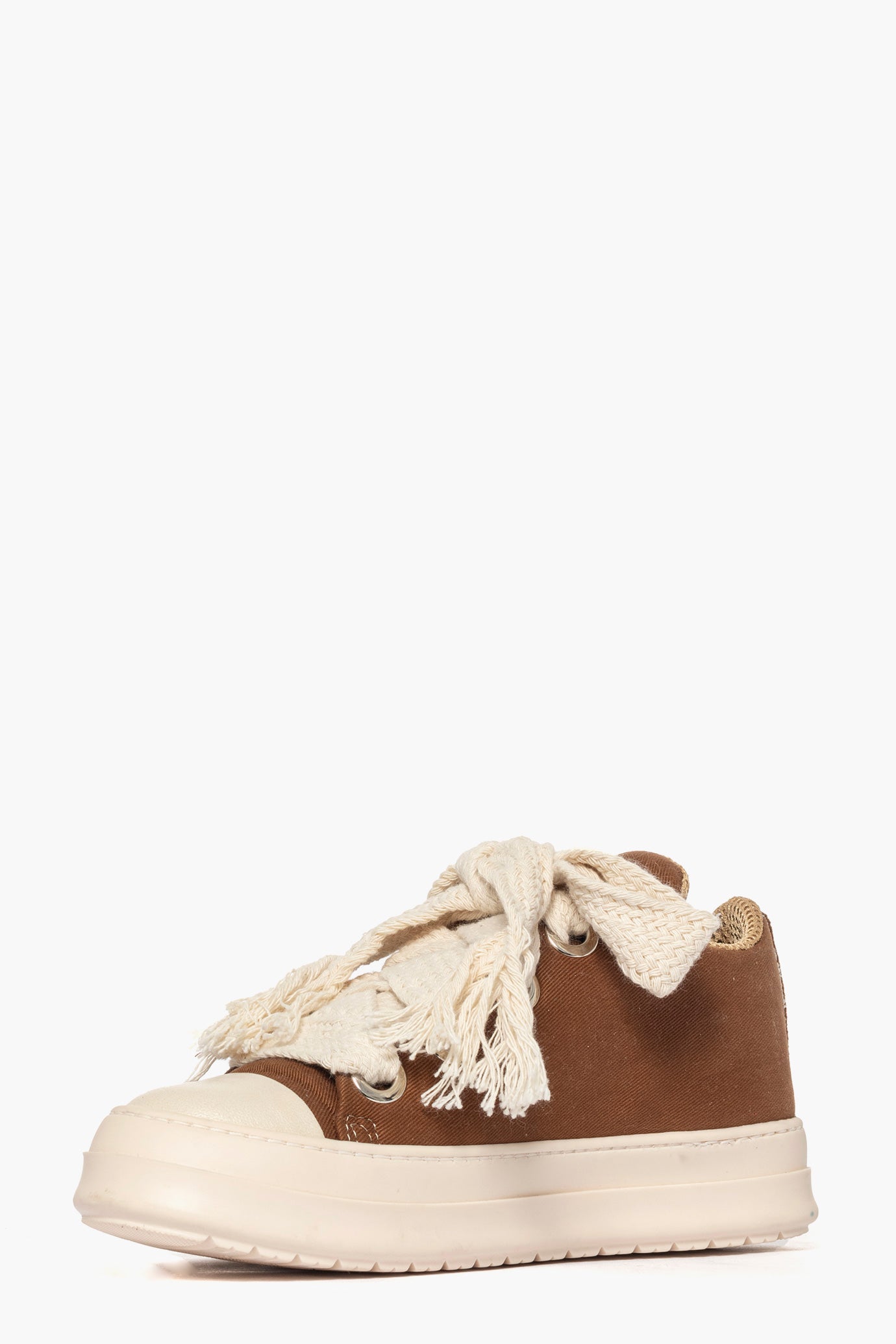 Sneakers Tore Rick denim cuoio laccio doppio