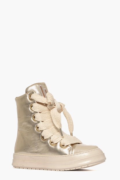 Sneakers Tore Over pelle oro laccio doppio