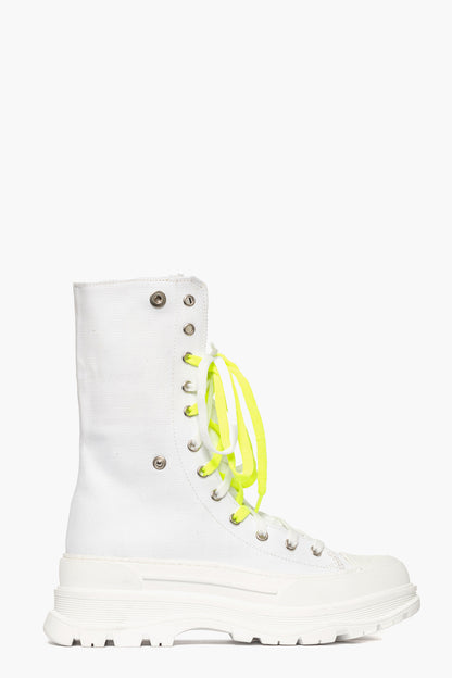 Sneakers denim bianco con clip doppio laccio Leone 9