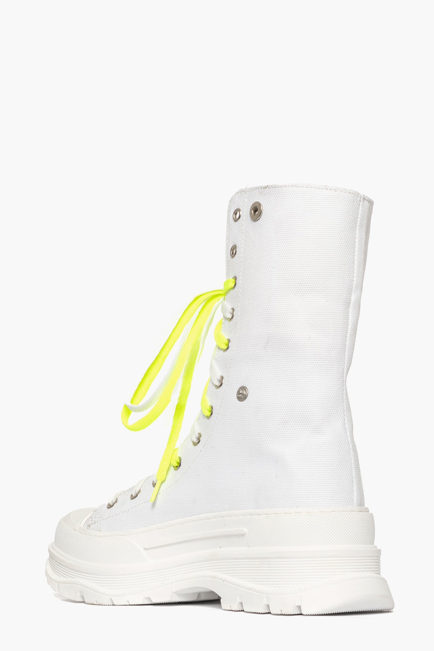 Sneakers denim bianco con clip doppio laccio Leone 9