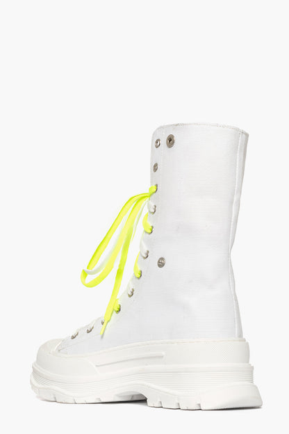 Sneakers denim bianco con clip doppio laccio Leone 9