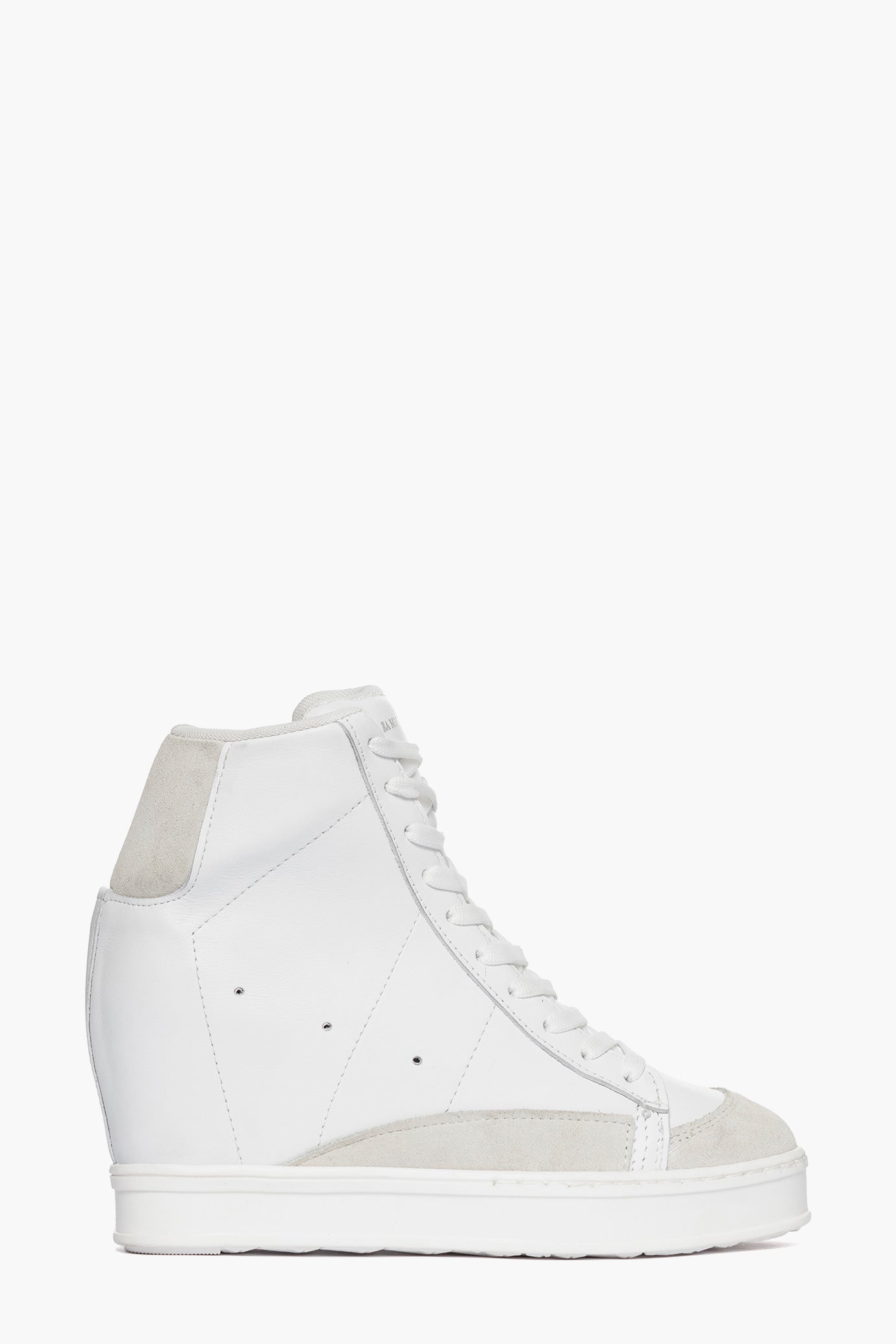Sneakers con rialzo pelle bianco e camoscio ghiaccio Uppside 2