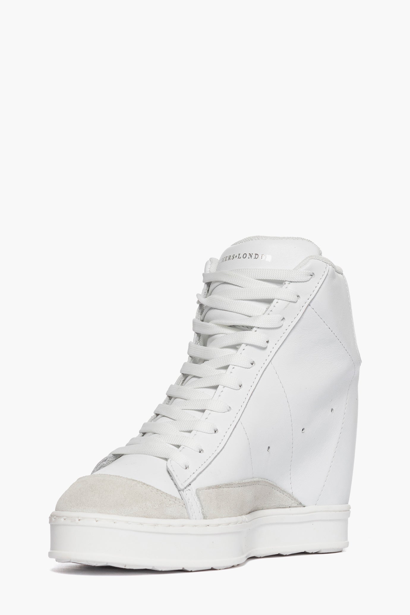 Sneakers con rialzo pelle bianco e camoscio ghiaccio Uppside 2