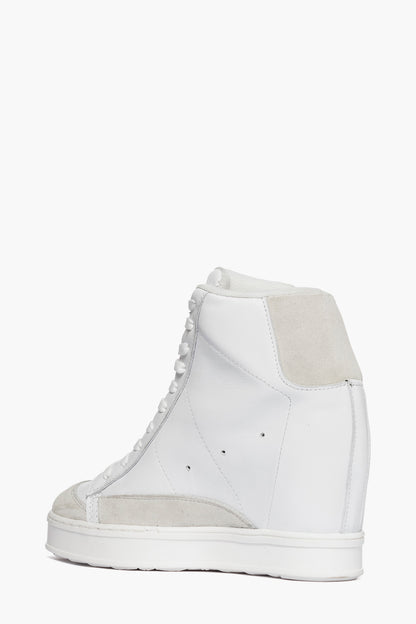 Sneakers con rialzo pelle bianco e camoscio ghiaccio Uppside 2