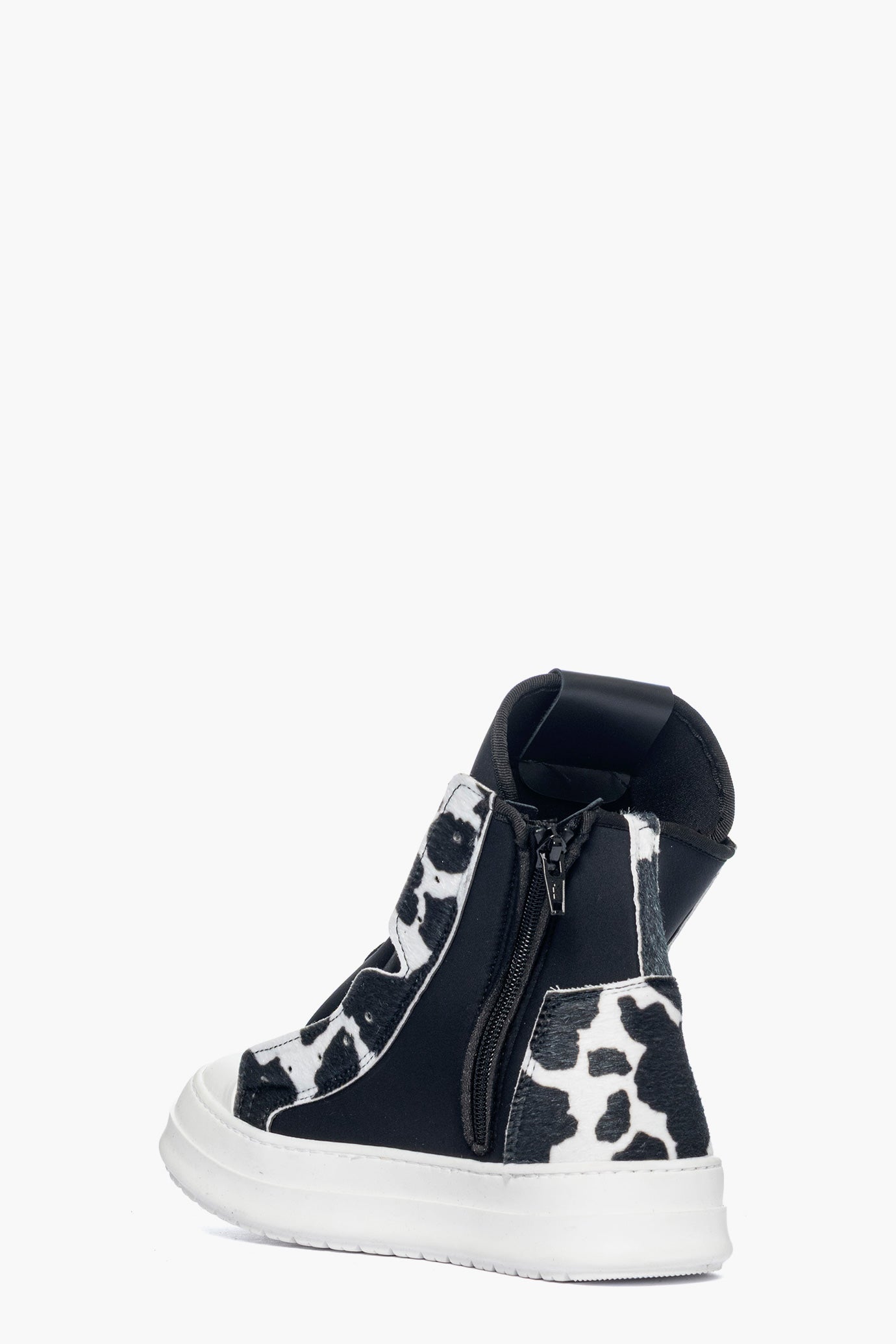 Sneakers scuba nero e riporto cavallino bianco nero Tore Total G.