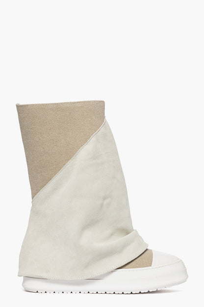 Stivaletto Tore Lee denim biscotto e camoscio beige