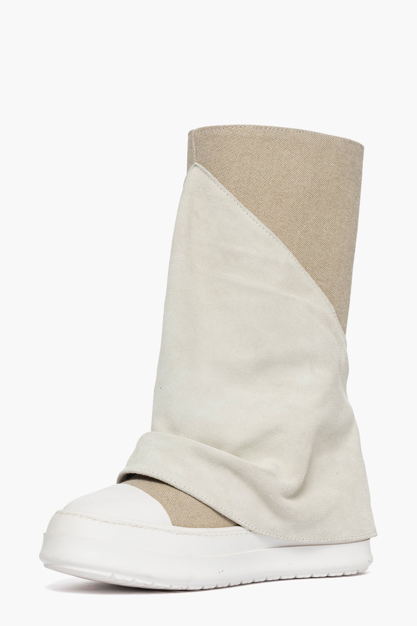 Stivaletto Tore Lee denim biscotto e camoscio beige