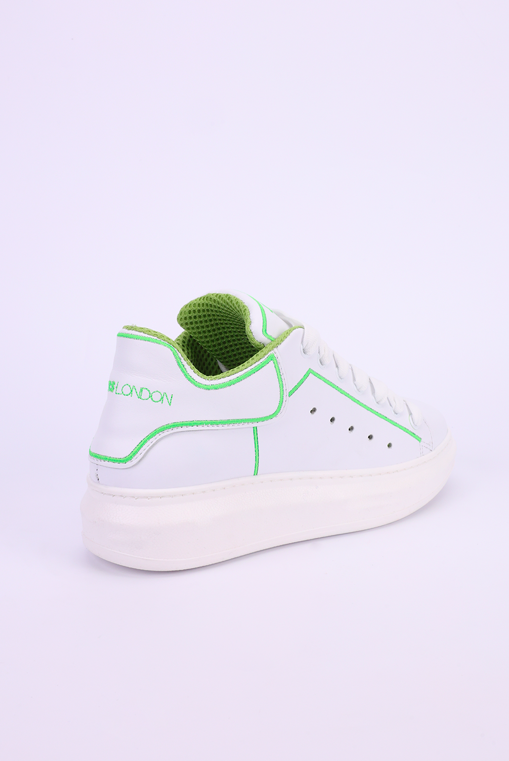 Sneakers pelle bianco riporto verde Lexa Heart