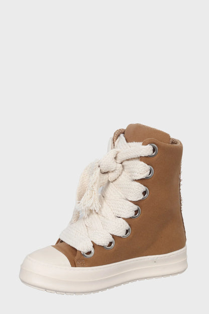 Sneakers denim cuoio laccio doppio Tore Over